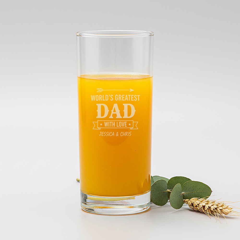 Longdrinkglas-Gravur mit eigenem Design - fügen Sie einen Namen, Text oder Ihr eigenes Design hinzu. Perfekt als Dankeschön oder Geschenk für besondere Anlässe. Hochwertige Lasergravur für einen bleibenden Eindruck!